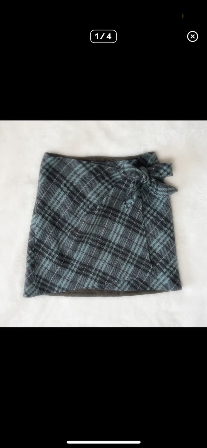 Burberry 블루라벨 히메갸루 민트초코 리본 랩스커트 상품이미지1