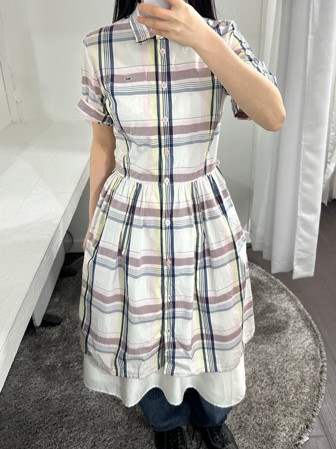 lacoste check shirt onepiece 상품이미지2