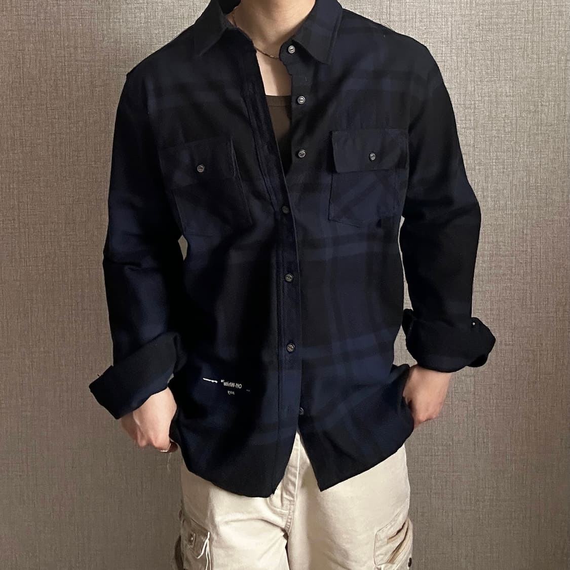 Off White 오프 화이트 19SS 체크 패턴 셔츠 자켓 상품이미지2