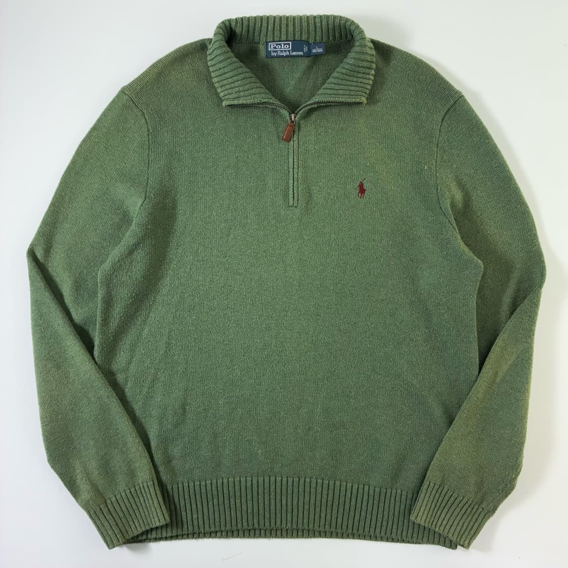 Polo  폴로 랄프로렌 자수 코튼 반집업 니트 상품이미지1