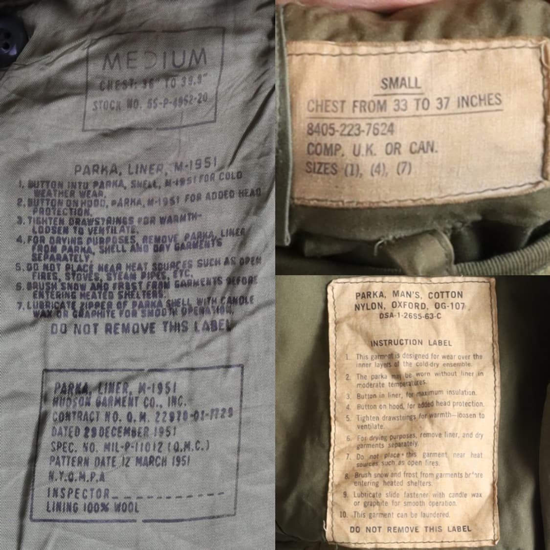 미군 오리지널 60’s US Army M-51 Liner Parka 
 상품이미지9