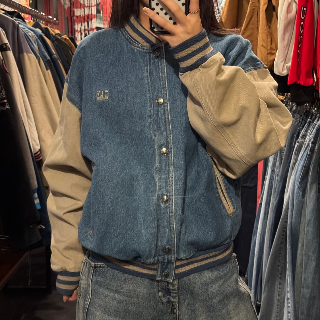 [IM] 빈티지 데님 바시티자켓 상품이미지3