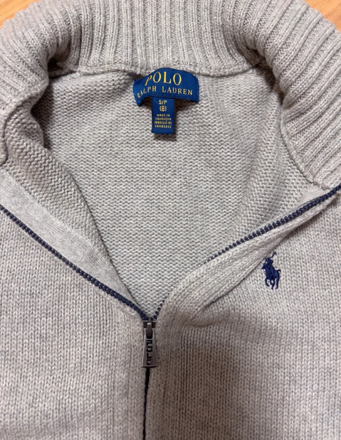 정품 폴로랄프로렌 그레이 니트집업 상품이미지3