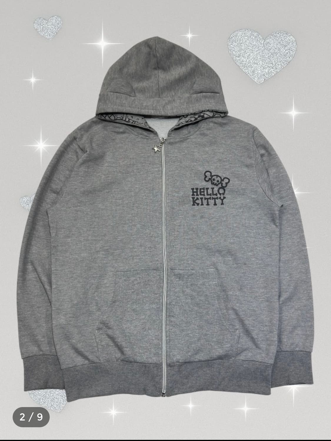 해골 키티 후드집업 상품이미지2