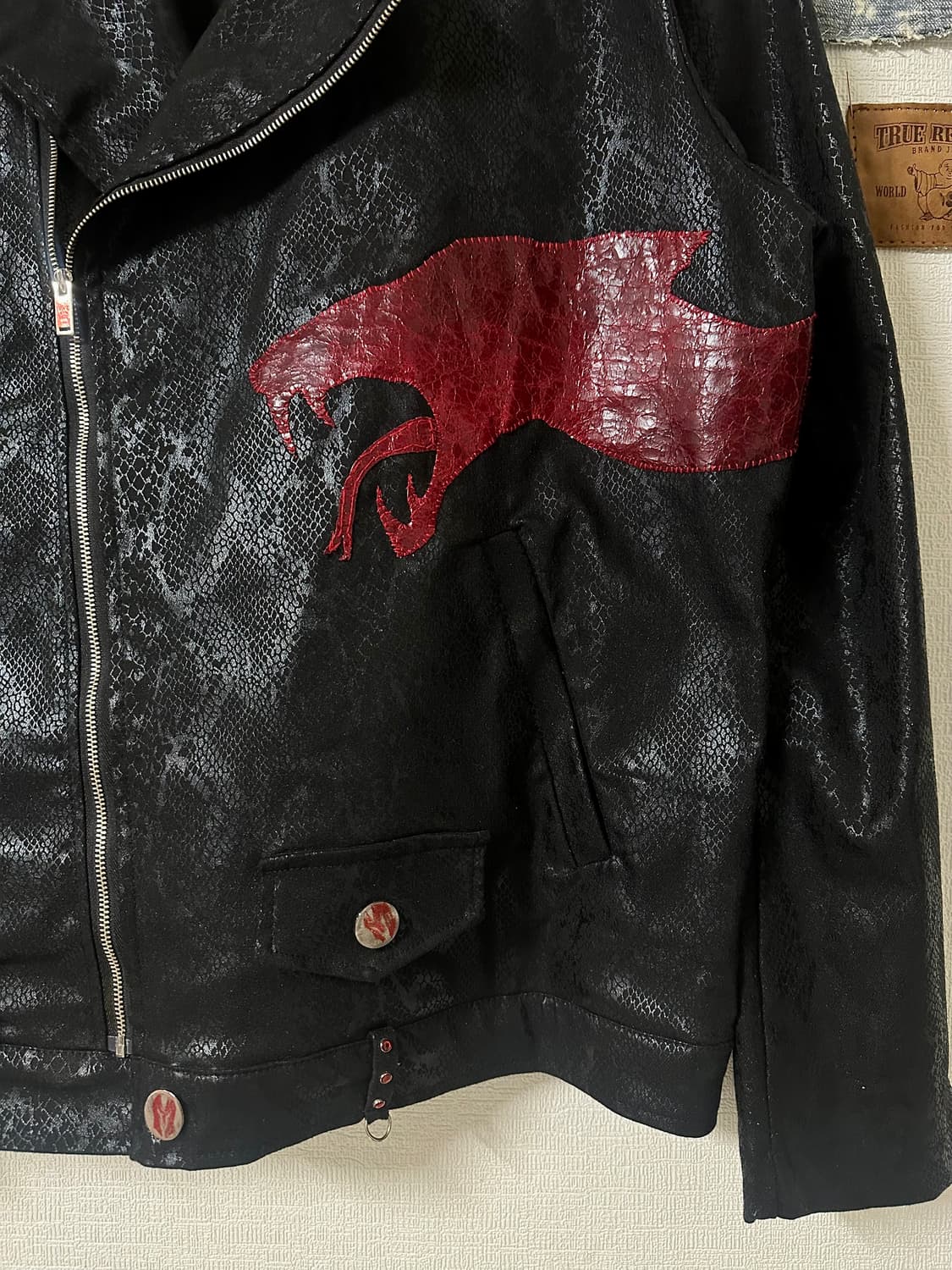 (MPH) crimson python patchwork jacket 상품이미지2