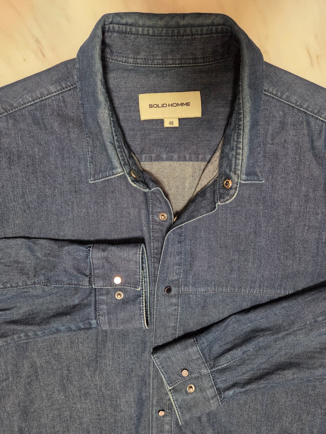 솔리드옴므 데님 셔츠 상품이미지3