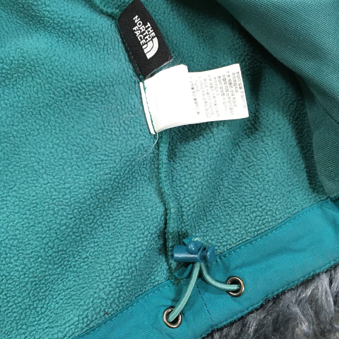 투티/0284 노스페이스 스트라이프 플리스 그린 블랙 반 집업 자켓 상품이미지7