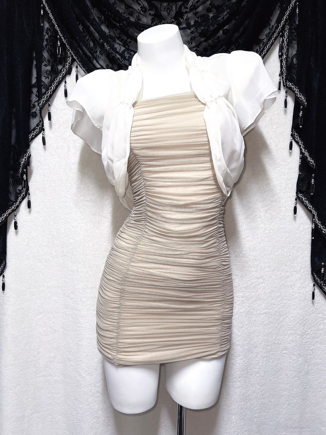 로맨틱갸루 로걀탑 진주 쉬폰 볼레로 가디건 핀터 히메 오리엔탈 페어리 상품이미지8