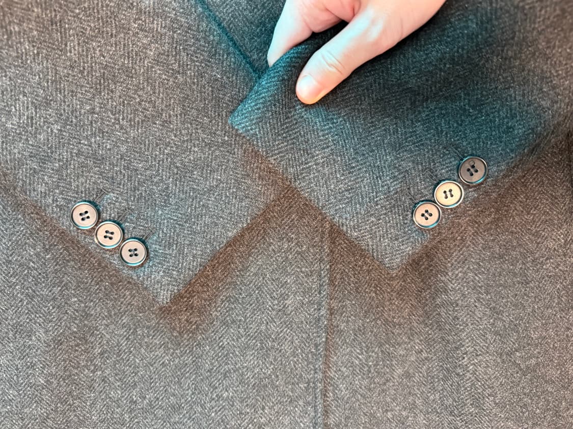 [L] 토니웩 24FW 다크 헤링본 울 더블 코트 상품이미지4