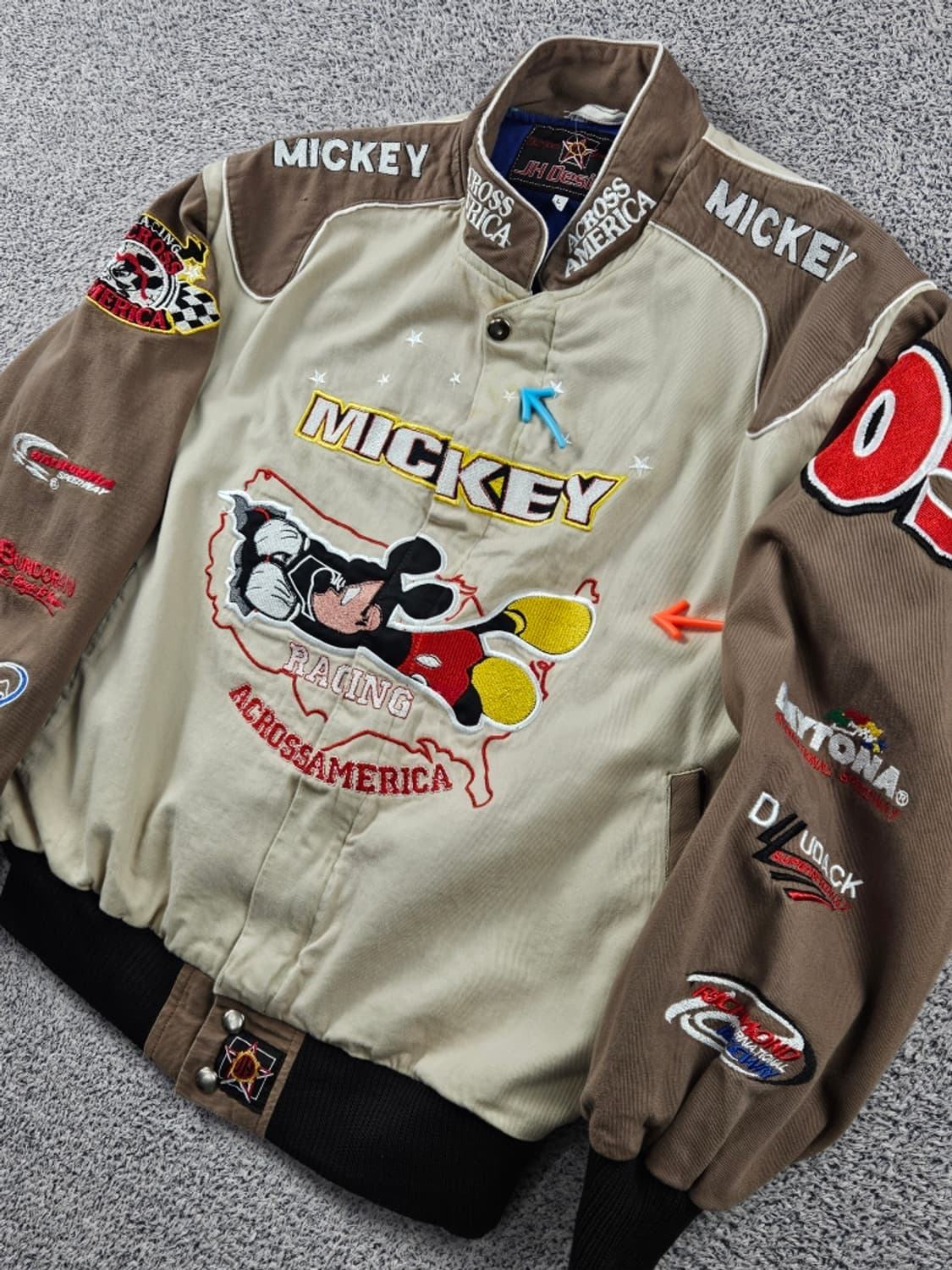 JH 리메이크 패치 미키 레이싱 자켓 ( L ) / 11197 상품이미지6