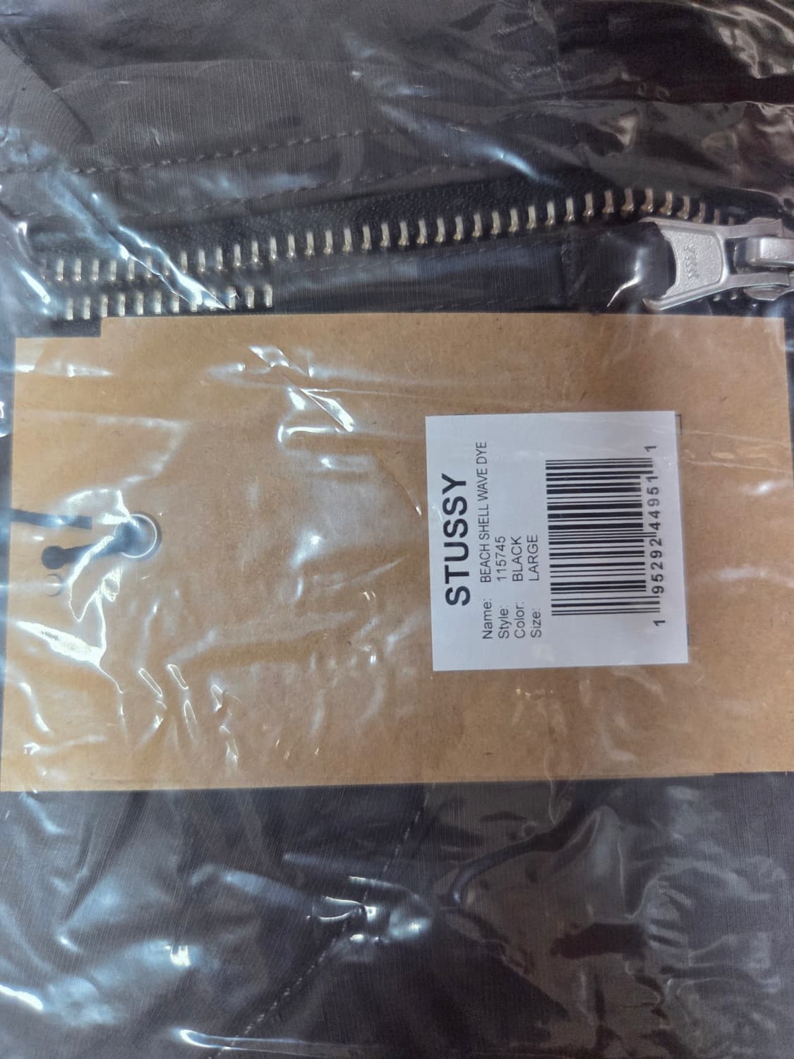스투시 웨이브 다이 비치 쉘 자켓 블랙 팝니다. 상품이미지4