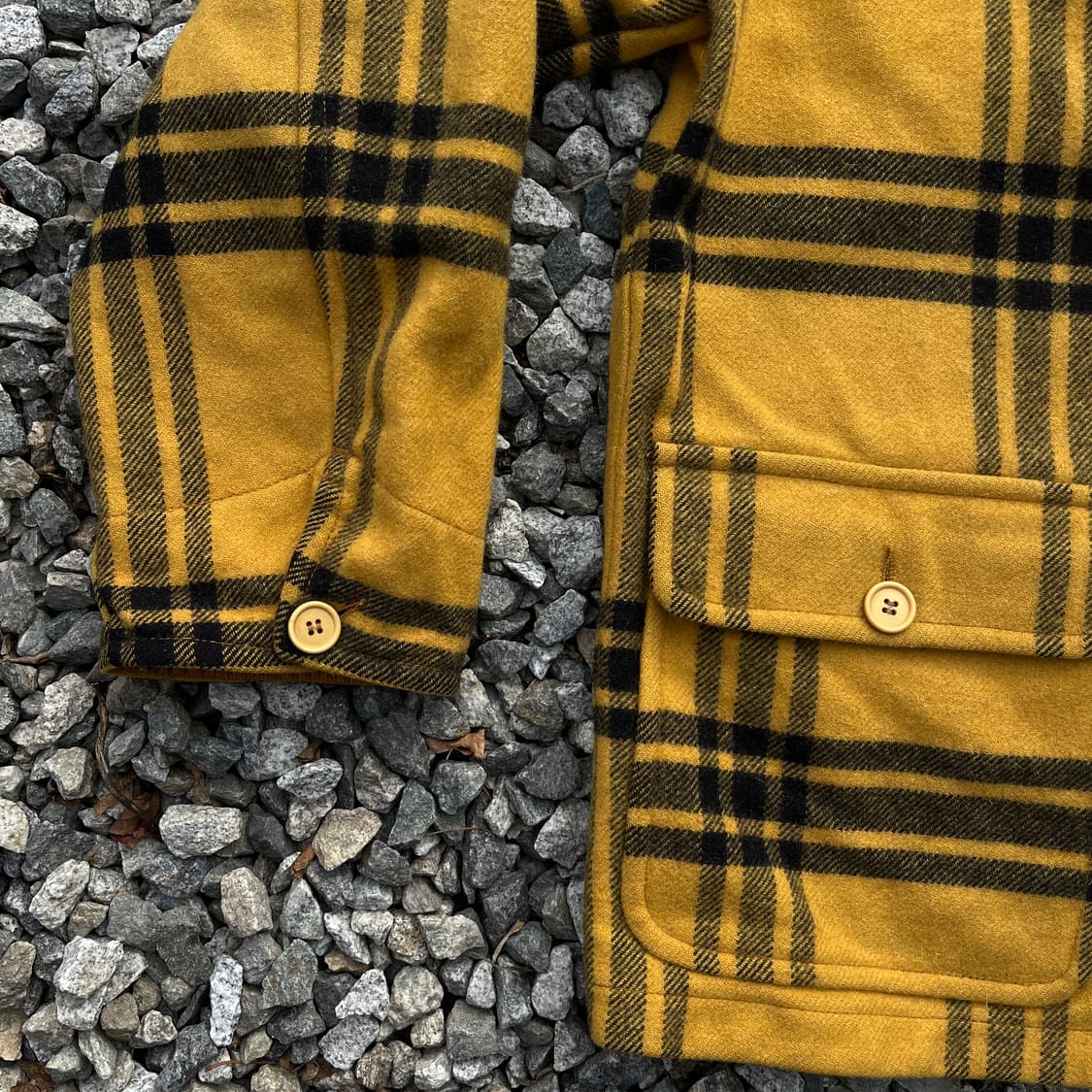 BENETTON(ITALY) 빈티지 체크코트 (실측확인) 상품이미지5