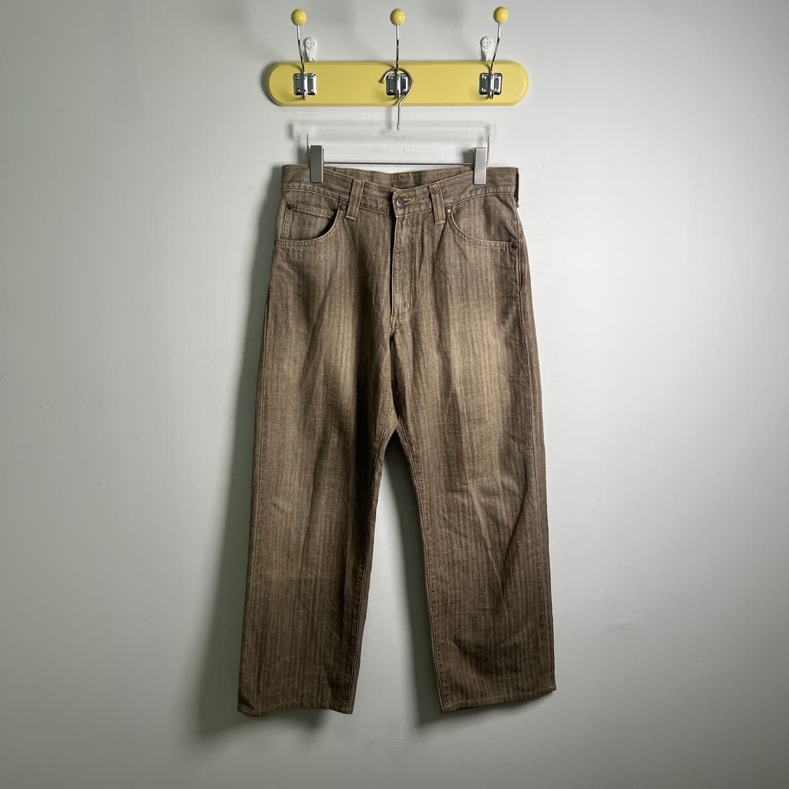 랭글러 빈티지 해링본 스트라이프 데님팬츠 M 상품이미지1