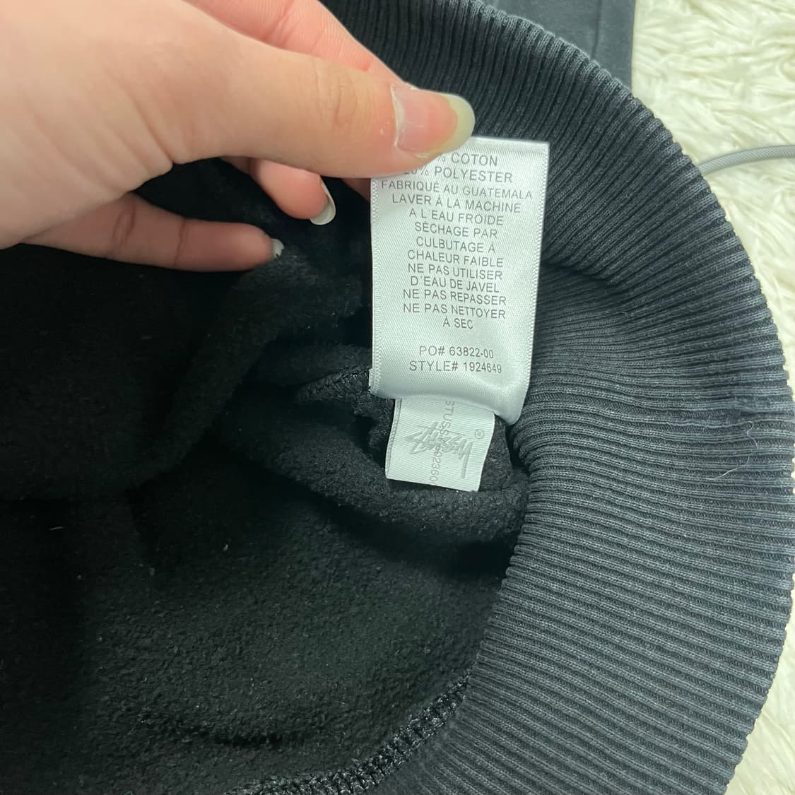 Stüssy black hoodie (후면 프린팅 갈라짐) 상품이미지8