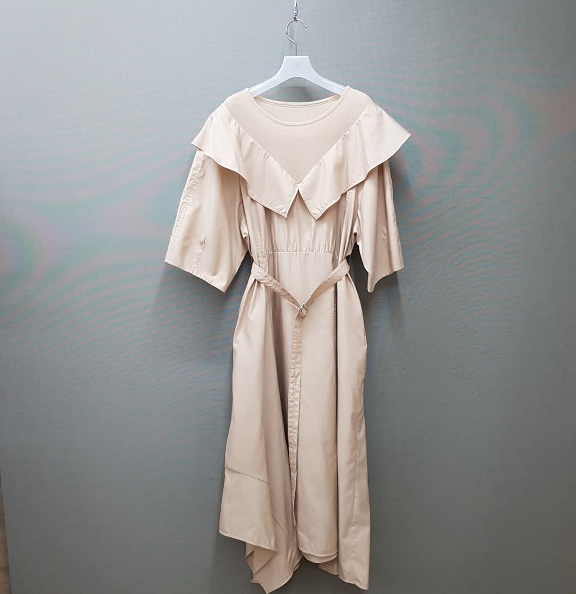 한섬 시스템 2022 세일러 카라 벨트 롱 원피스 88-98-165사이즈 상품이미지1