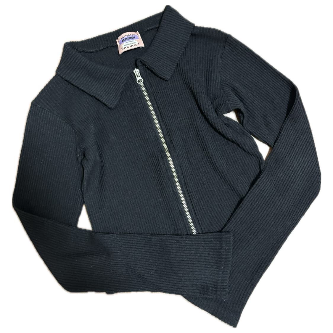 블랙 카라 투웨이 가디건 상품이미지1