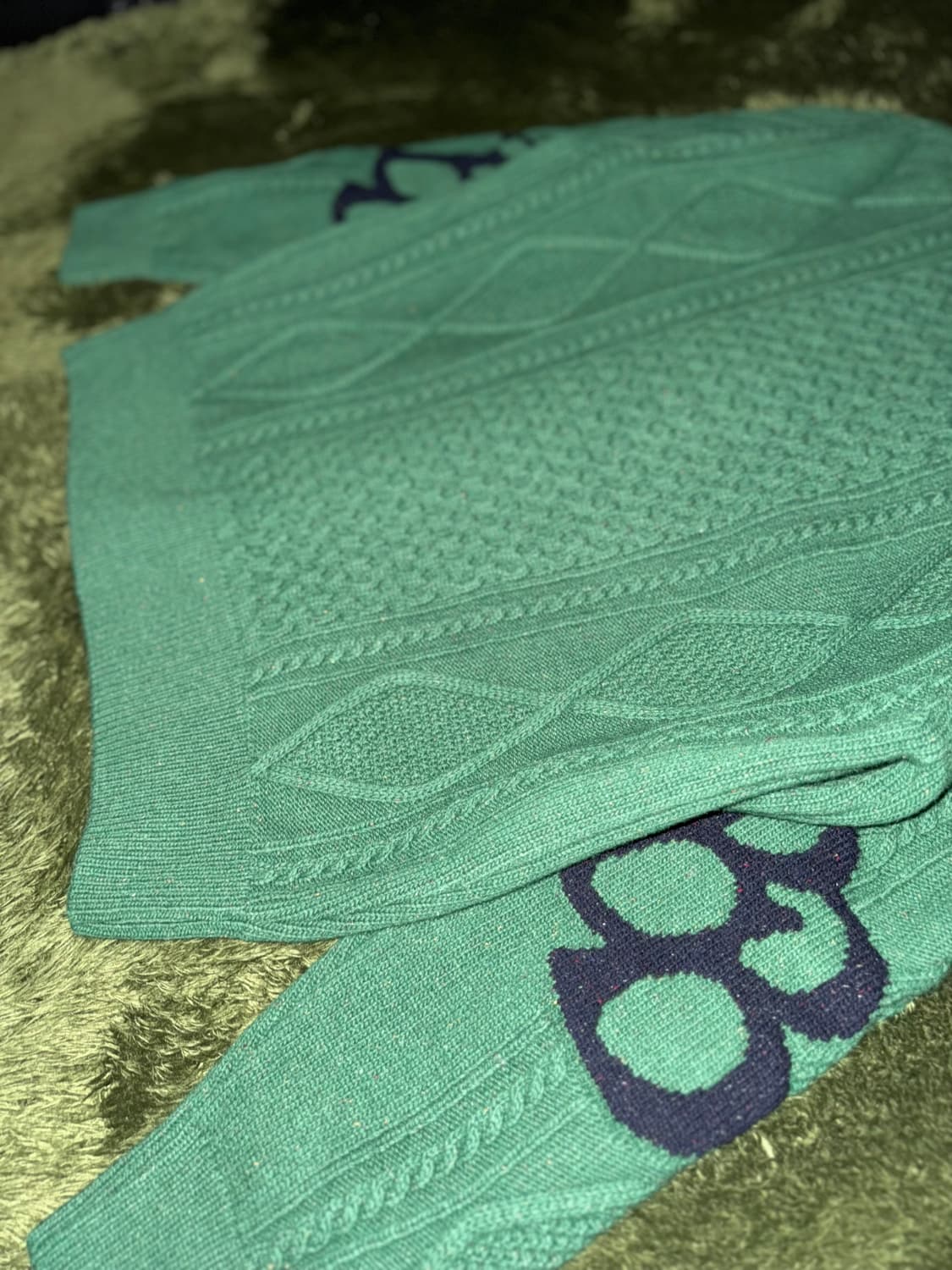 [M] 이스트로그 X 브룩스 브라더스 콜라보 케이블 가디건 그린 상품이미지9