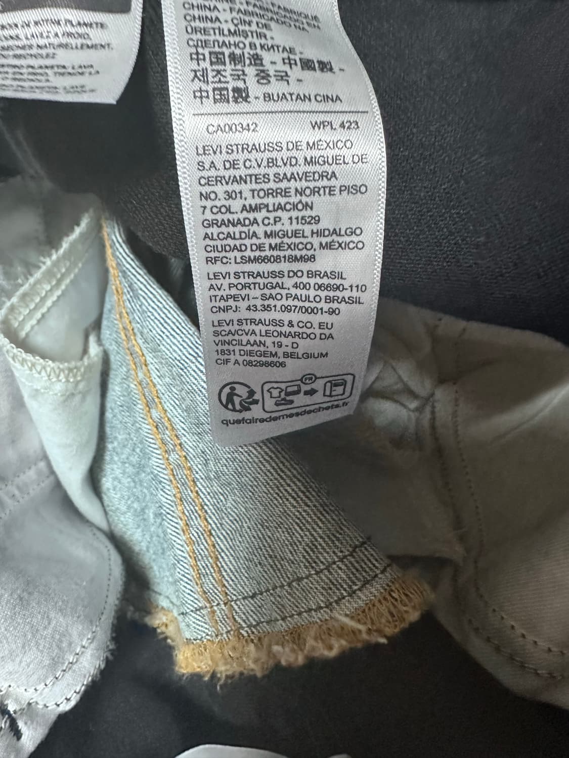 [32] 앤더슨벨 리바이스 배기진 인디고 상품이미지4