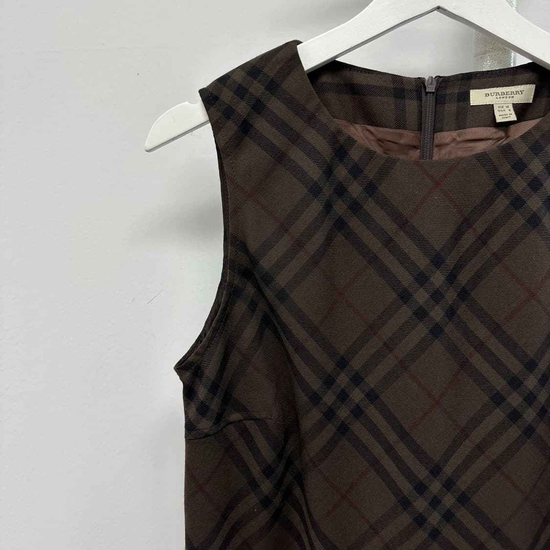 버버리 사선체크 울 원피스 상품이미지3