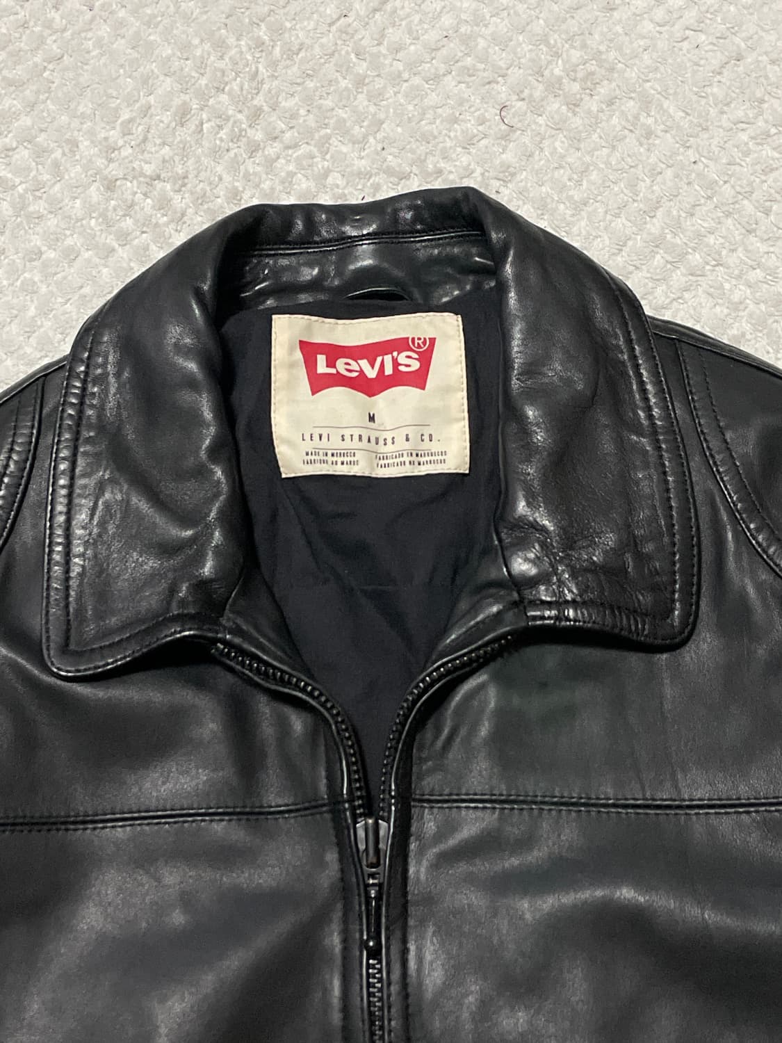 LEVIS 리바이스 웨스턴 무드 램스킨 양가죽 A-2 레더 자켓 상품이미지4