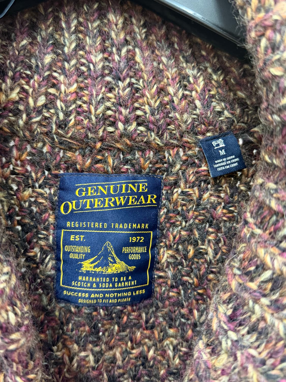 GENUINE OUTERWEAR 스카치앤소다 숄카라 집업 가디건 M 상품이미지4