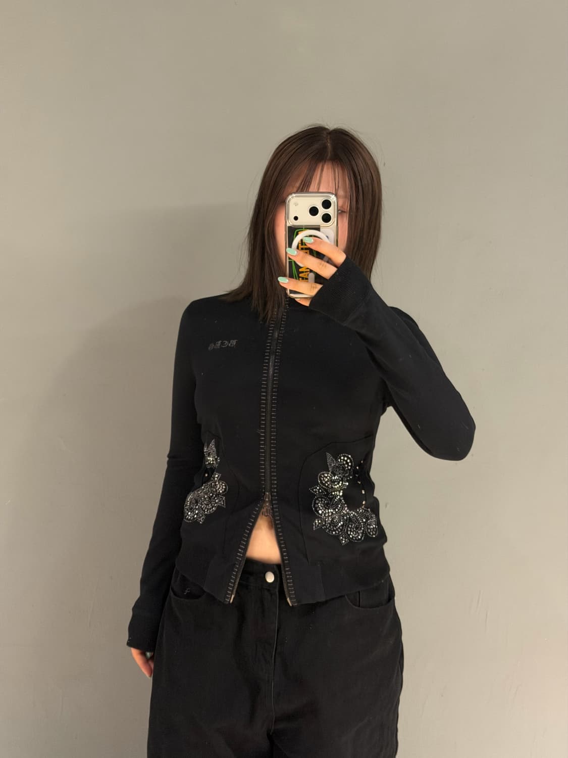 BCBGMAXAZRIA cubic detail zip-up 상품이미지2