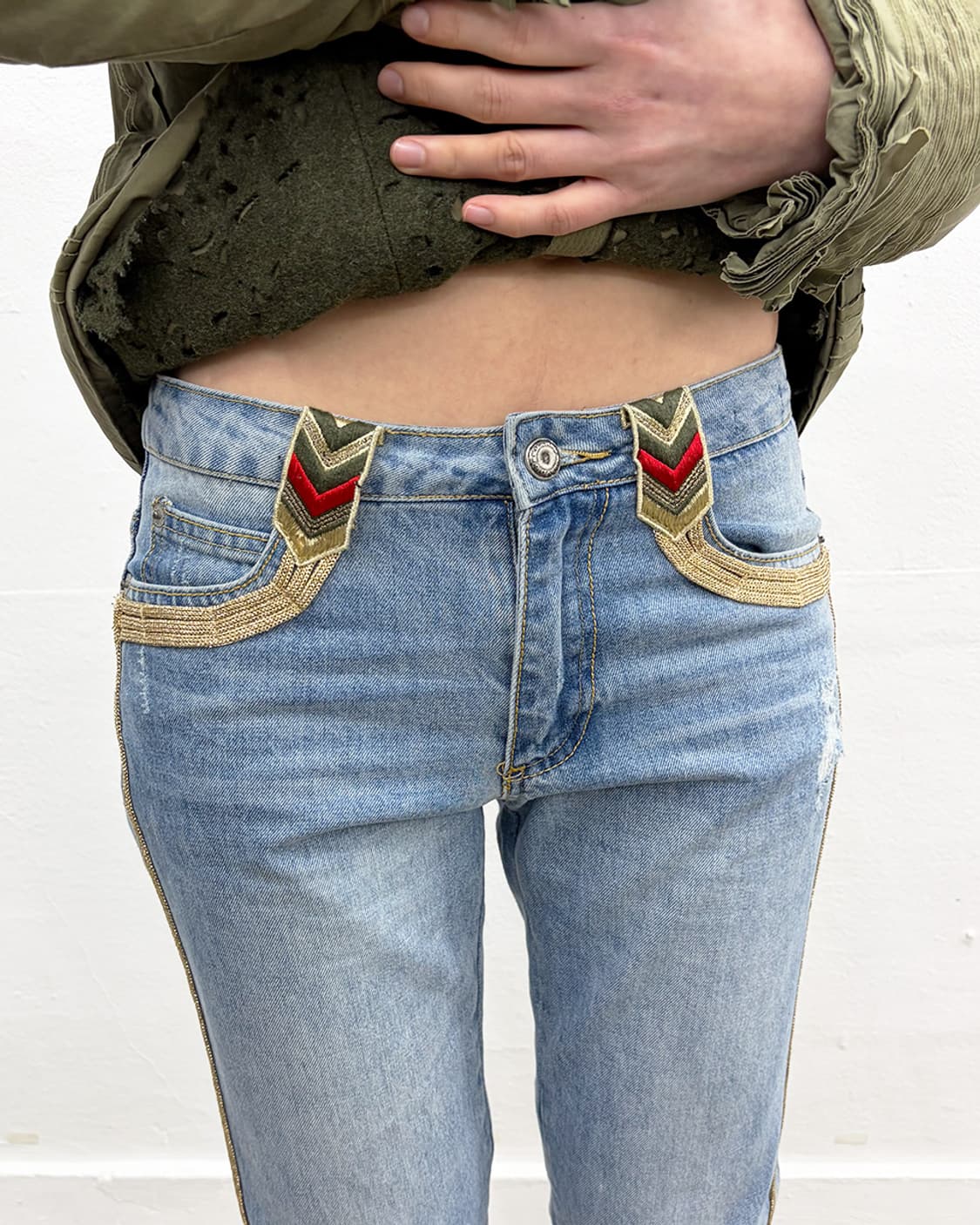 에르마노 설비노 글리터 포인트 데님 팬츠 상품이미지5