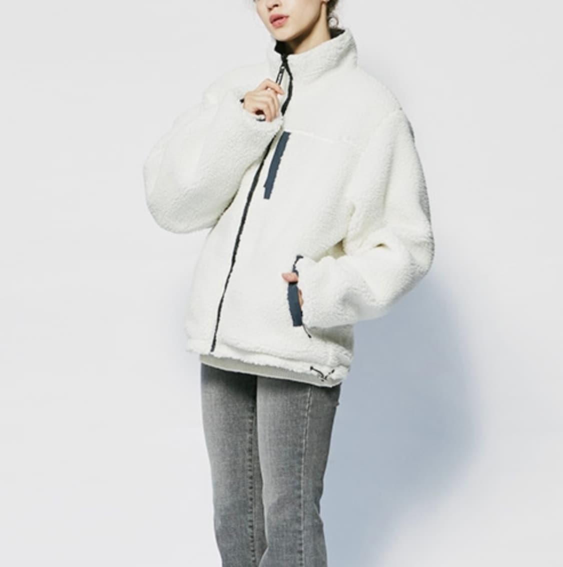 [95]세인트페인 리버시블 뽀글이 점퍼 상품이미지6