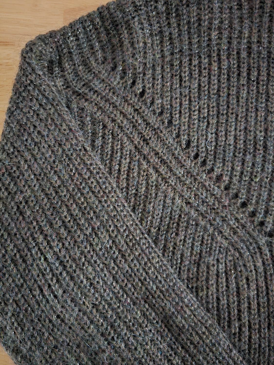 GLOBAL WORK 펄 카키 니트 상품이미지5