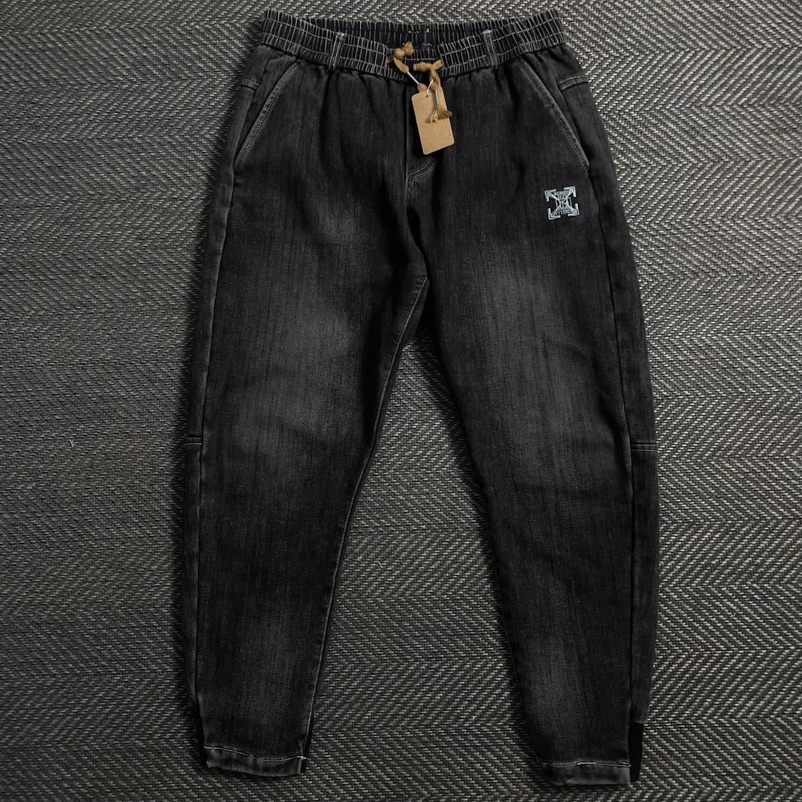 KUNSTSTTERD 백 자수로고 흑청 조거 팬츠o 4628 상품이미지3