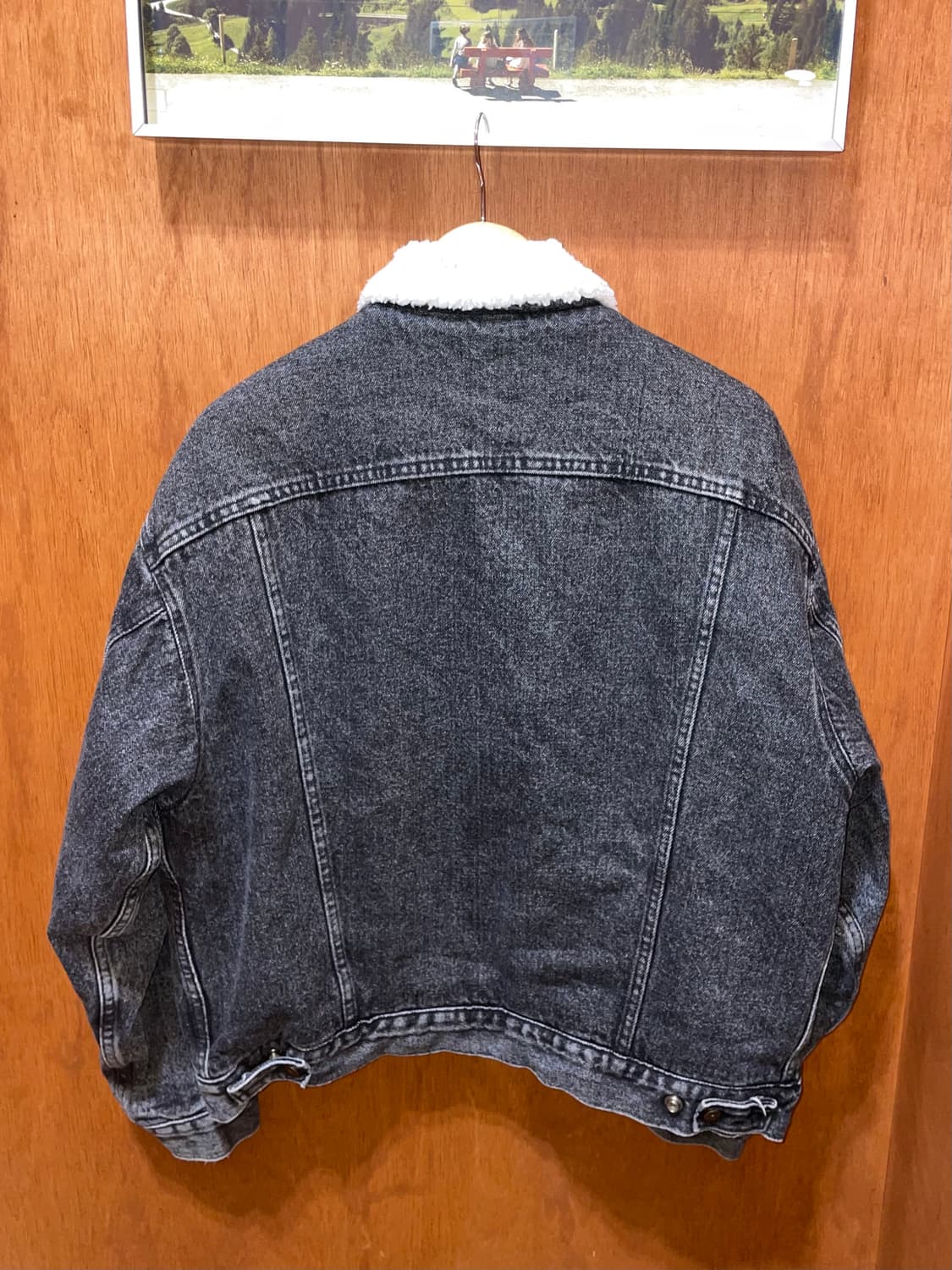 (XL) 80s USA Levi's 리바이스 쉐르파 데님 자켓 흑청 상품이미지5
