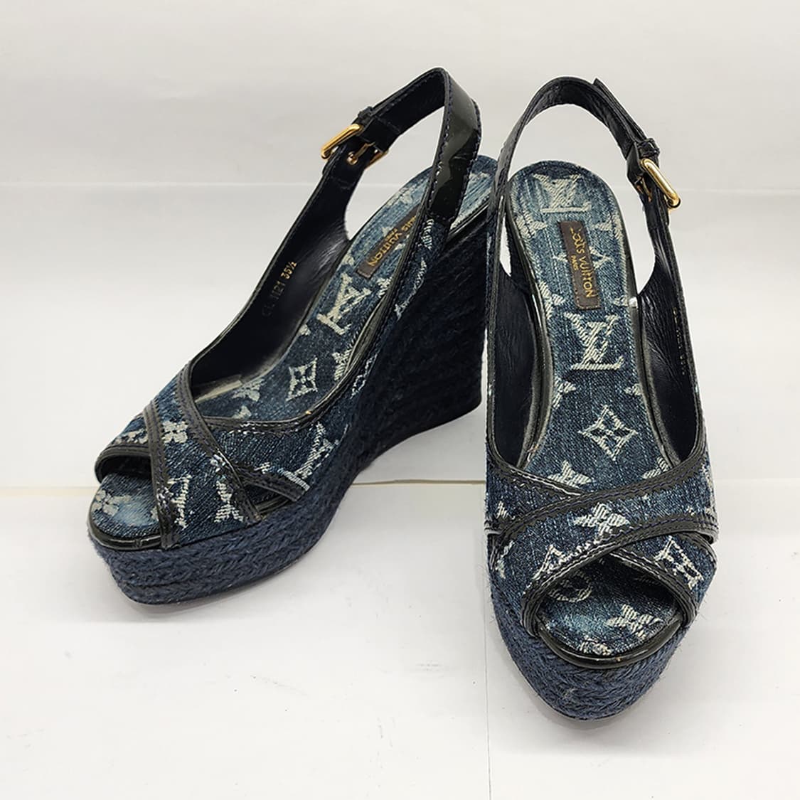 루이비통 모노그램 데님 웨지힐 35.5 상품이미지1