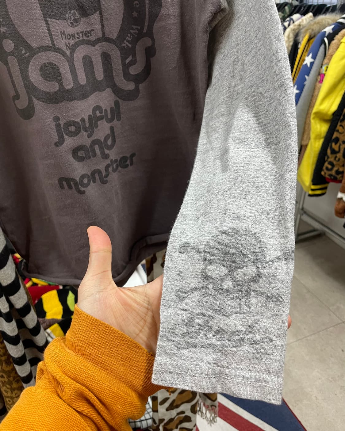 Jam Panda Embroidery Gray Long Sleeve 상품이미지6