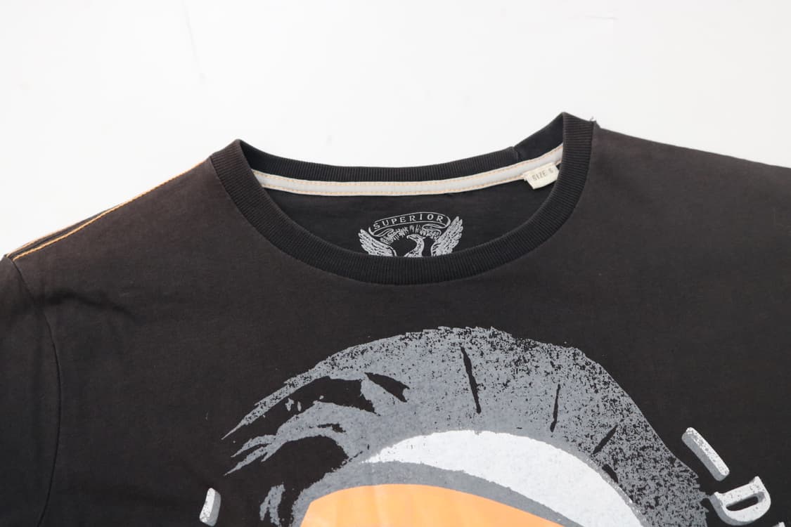 디젤 빈티지 온리 더 브레이브 헬멧 그래픽 반팔 티셔츠 (S) 상품이미지3