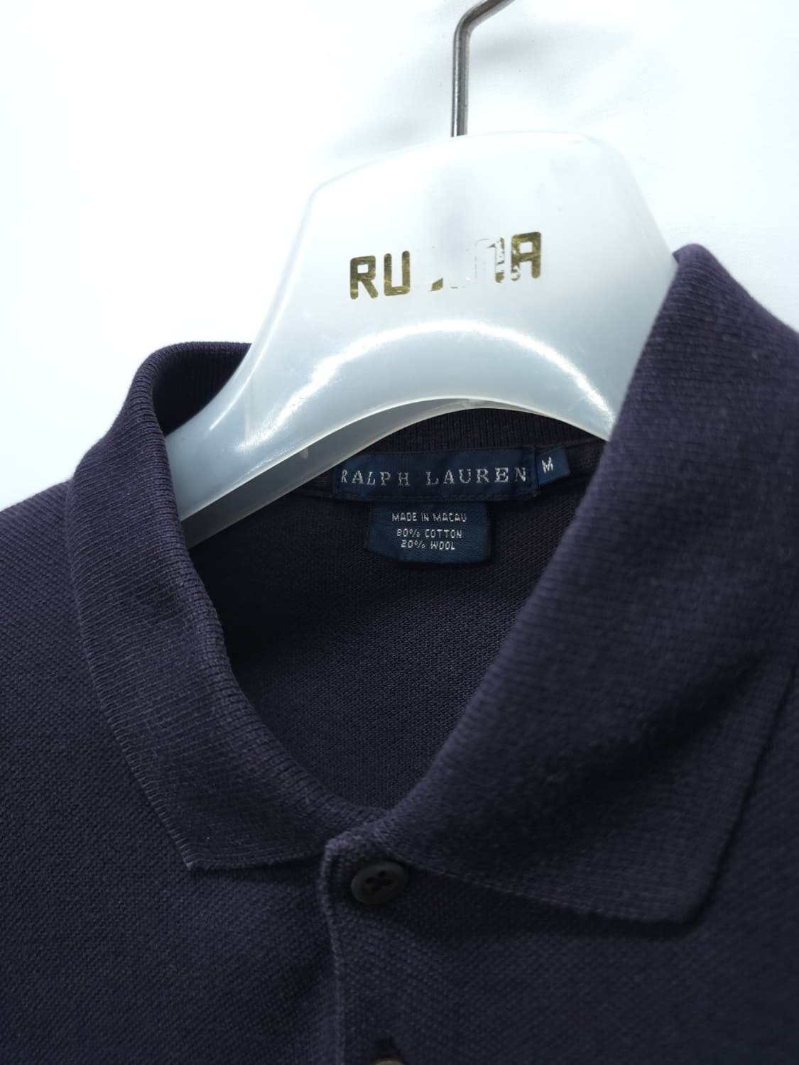폴로 랄프로렌 여성 긴팔 폴로 셔츠 M 네이비 상품이미지5