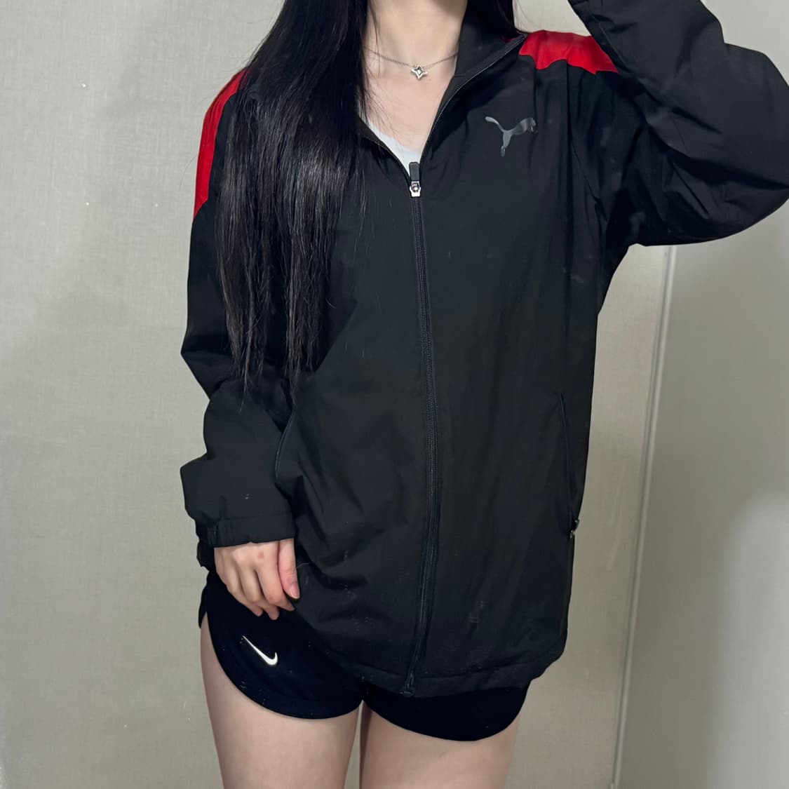 퓨마  빨검 배색 바람막이 집업 🖤❤️ 상품이미지3