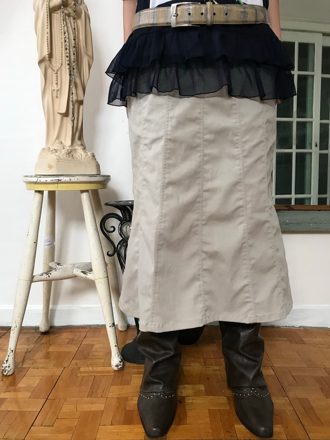 vintage beige skirt (26inch) 상품이미지2