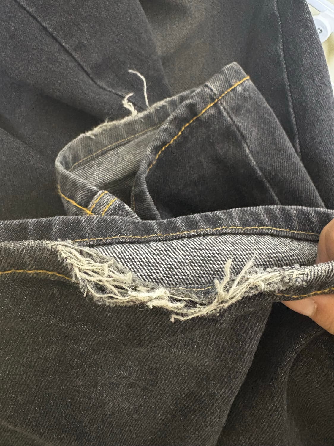 위캔더스 드워프 블랙 데님 팬츠 s사이즈 상품이미지7