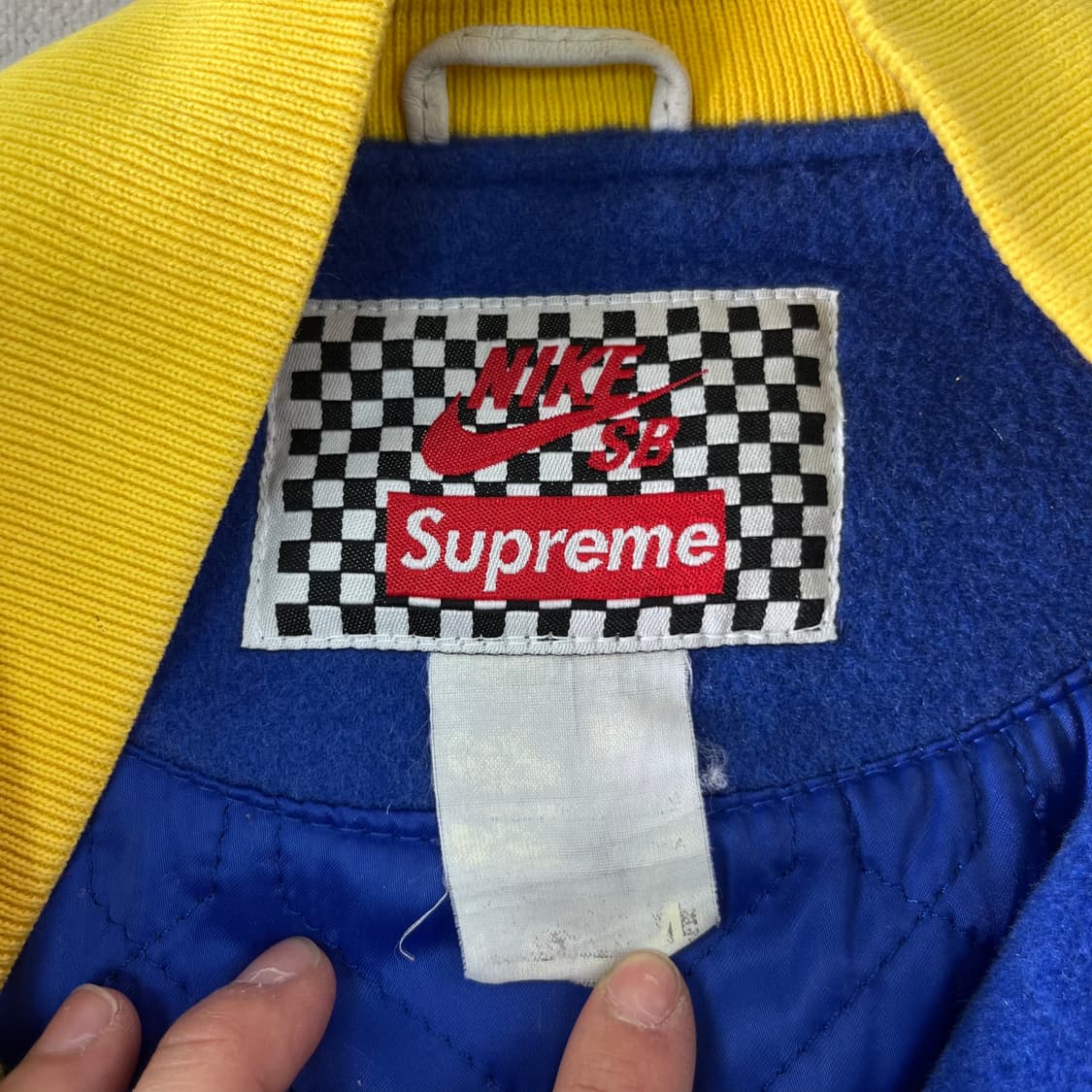 100 나이키 X 슈프림 스타장 슈나장 블루 2007 바시티 자켓 상품이미지4