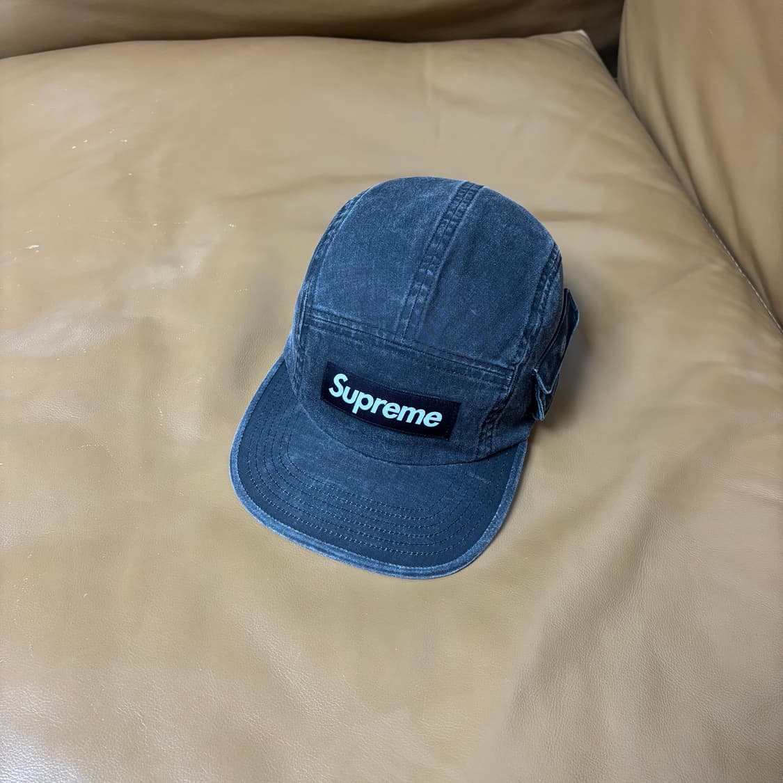 슈프림 캠프캡 모자 박스로고 밀리터리 카고 워시드 블랙 상품이미지1