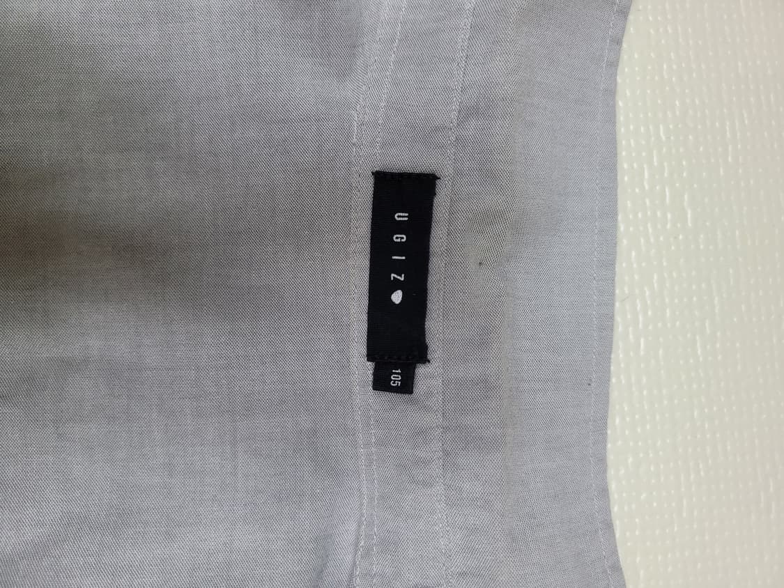 UGIZ 남자 면 7부 셔츠 100 라이트그레이 상품이미지8
