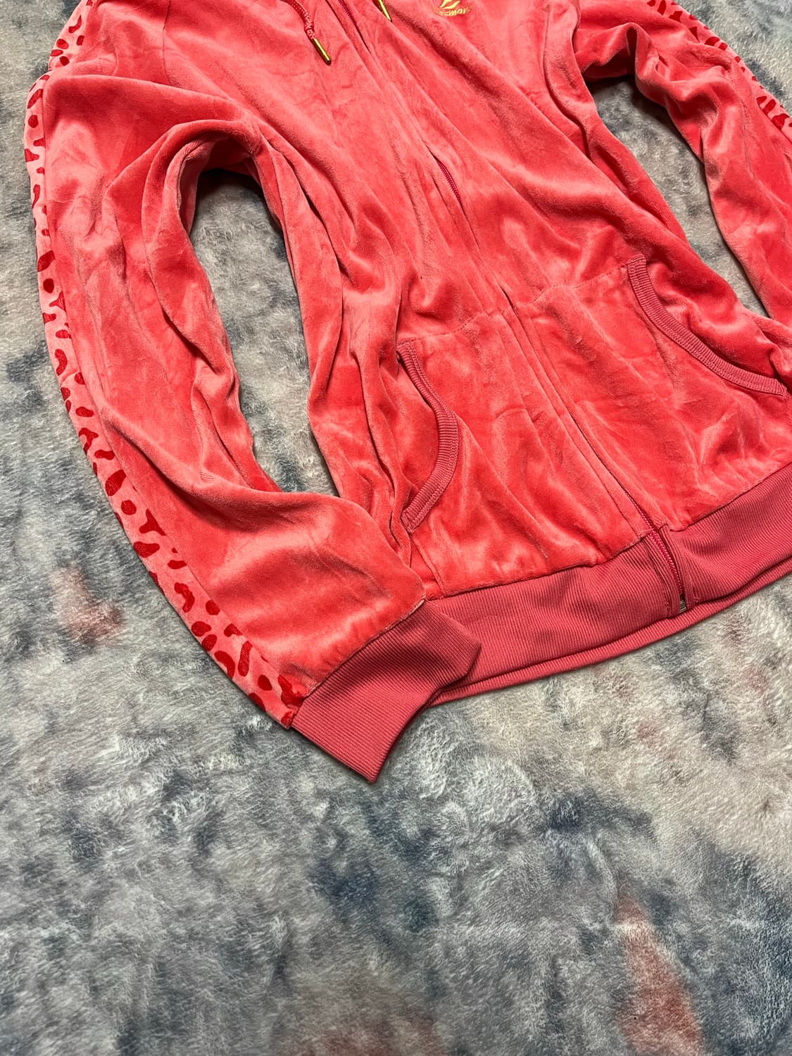 Kissmark 00s gal pink leopard velour hoo 상품이미지5