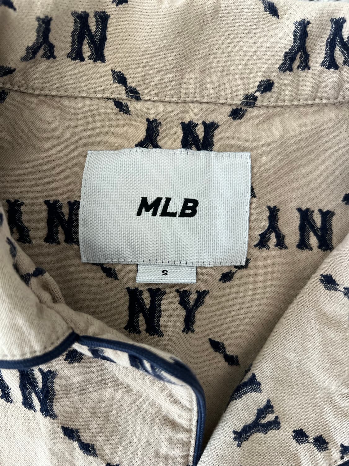 엠엘비　다이아 모노그램 코튼 자카드 반팔 셔츠 NY  상품이미지5