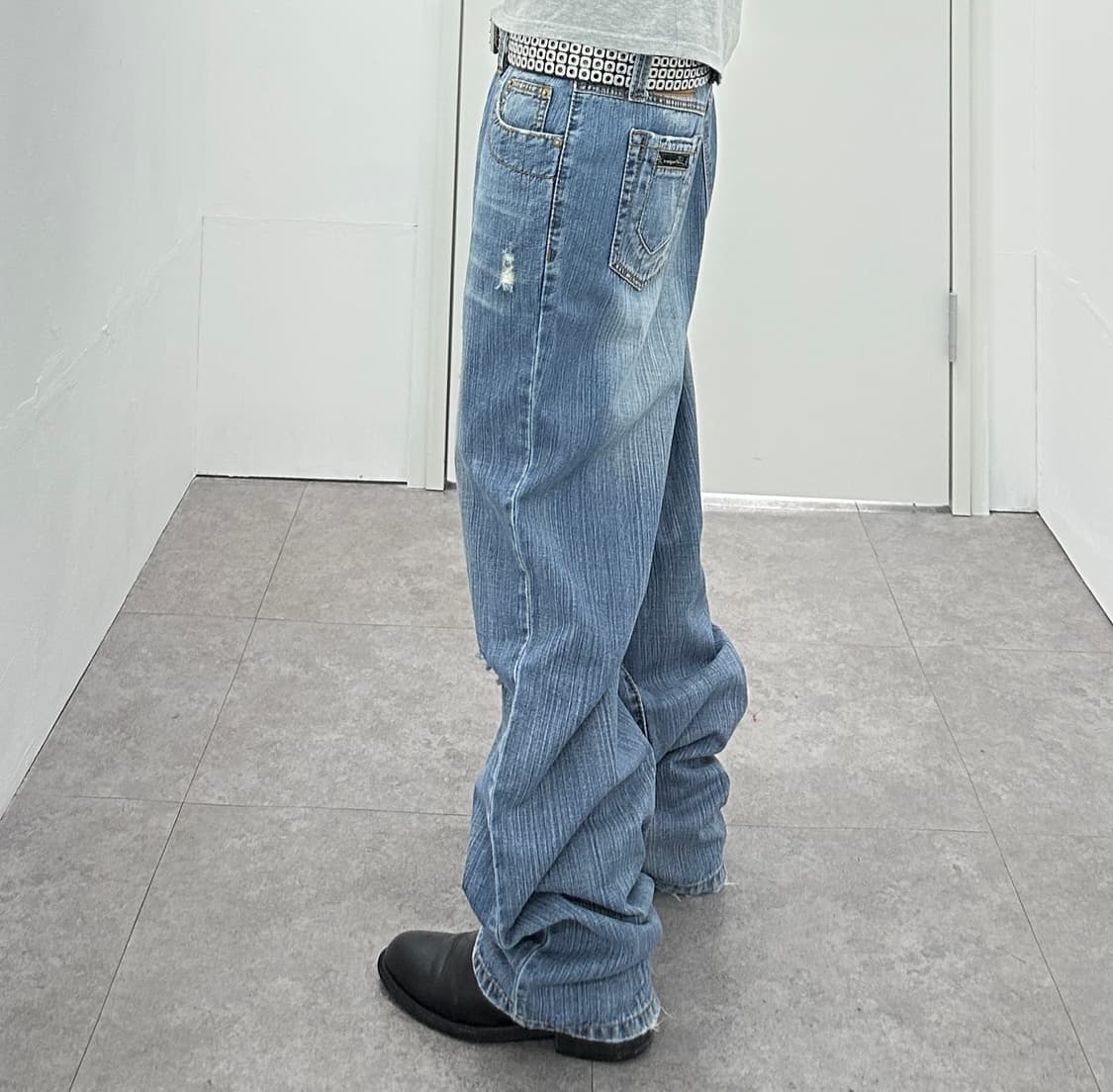 Lts destroyed denim sagging jeans 상품이미지3