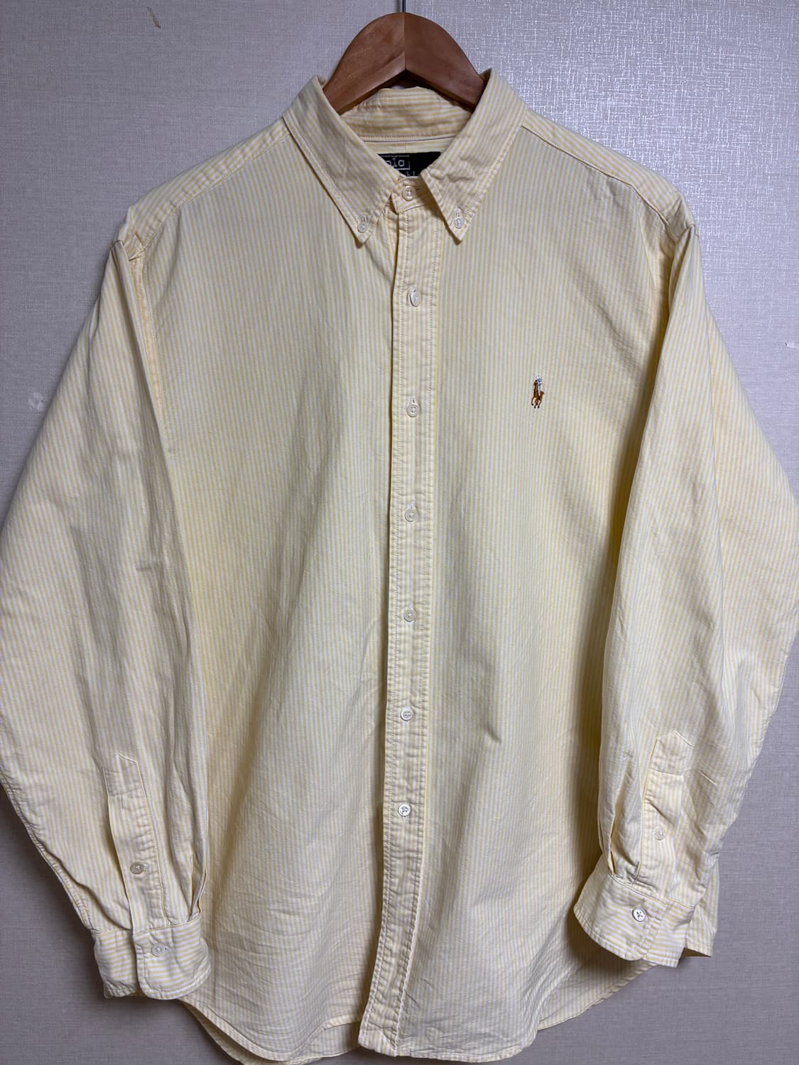 빈티지 폴로 셔츠 옐로우 XL 상품이미지2