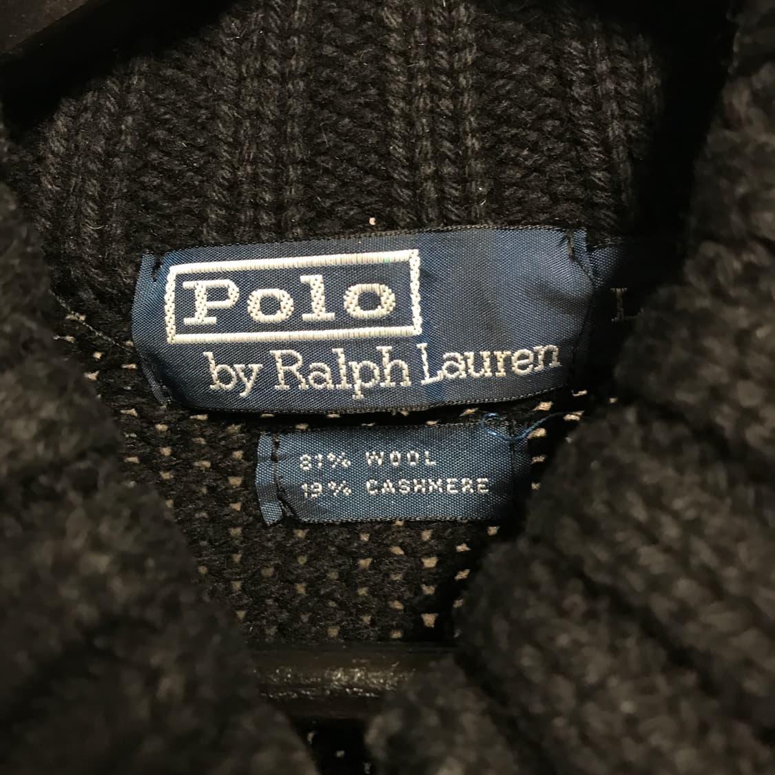 폴로 랄프로렌 니트 집업 블랙 L 상품이미지4