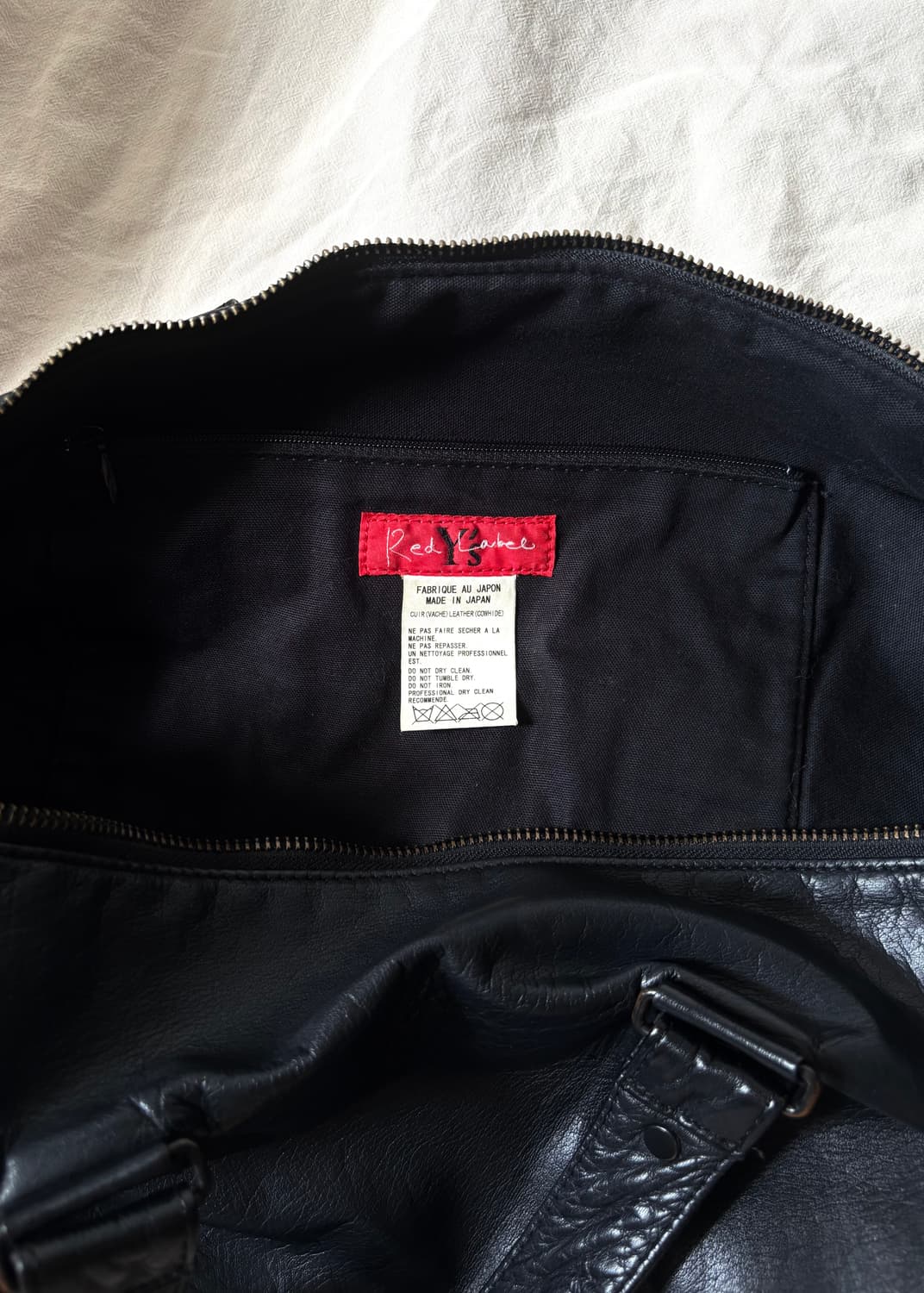 요지야마모토 레더 더플백 상품이미지4