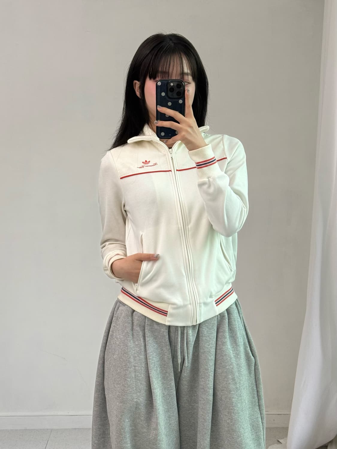 아디다스 화이트 셔링 져지 상품이미지1