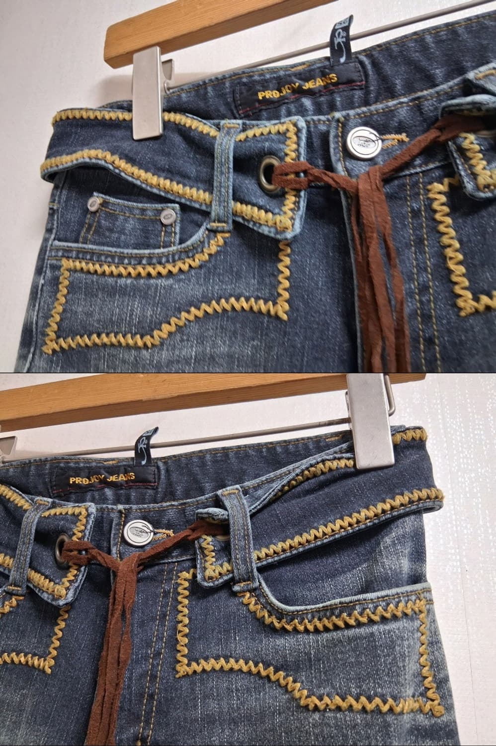일본구제 PRO JOY 여성 부츠컷청바지 스티치 25인치 상품이미지3