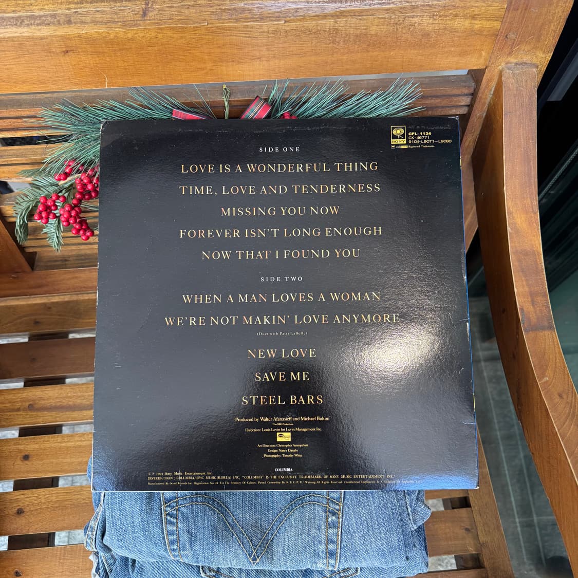 마이클 볼튼 Time, Love & Tenderness LP 엘피 음반 상품이미지3